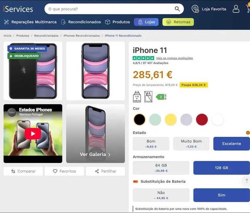 iPhone 11 128GB (Garantia de 6 Meses)
