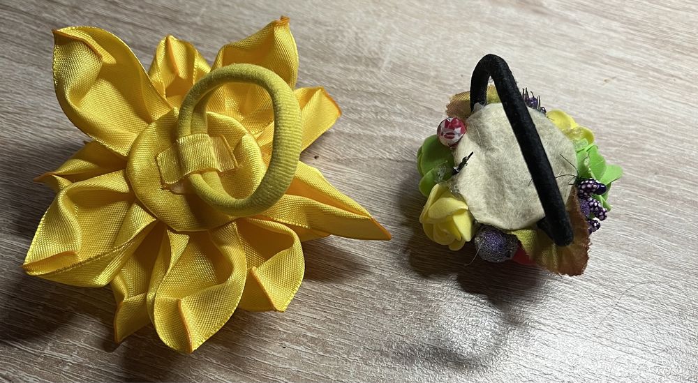 Атласні РЕЗИНКИ для волосся, заколки, корона