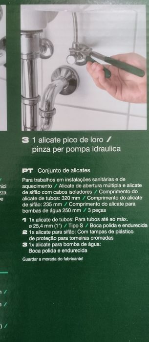 Conjunto de 3 alicates Parkside