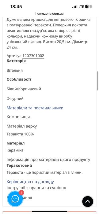 Велике кашпо H&M підвазонник