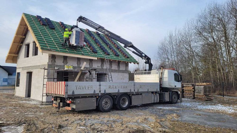HDS usługi transportowe dźwig 12,5 m ładowność samochodu 12 ton
