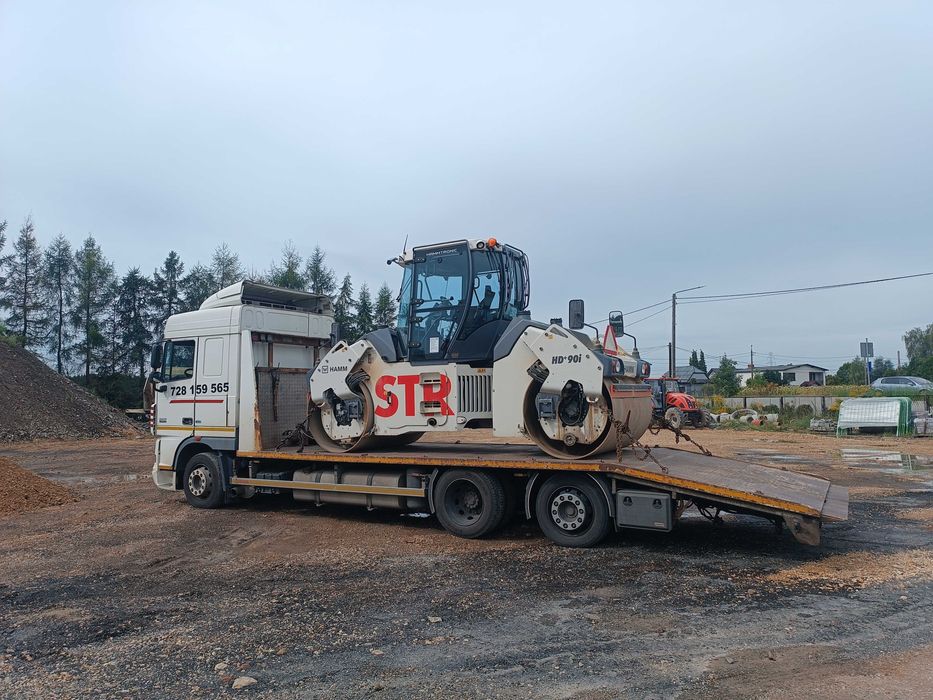 Wynajem Kontenerów Transport HDS Dźwig laweta Niskie podwozie tir HDS