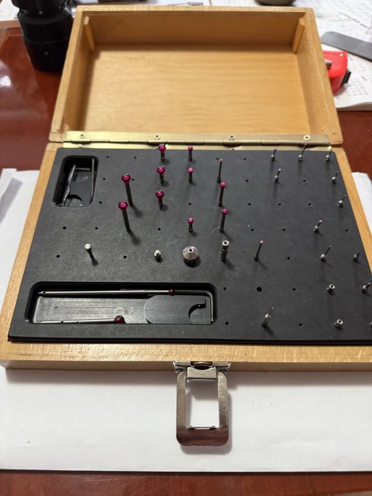 Zestaw trzpieni pomiarowych CNC kulki rubinowe skrzynka