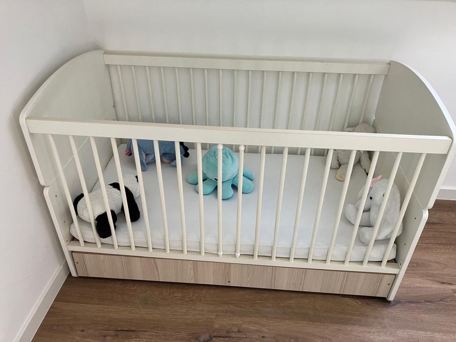 Łóżeczko Klupś 2 w 1 140cm