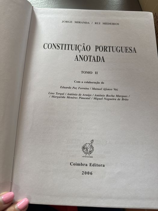 Constituicao portuguesa anotada - TOMO II