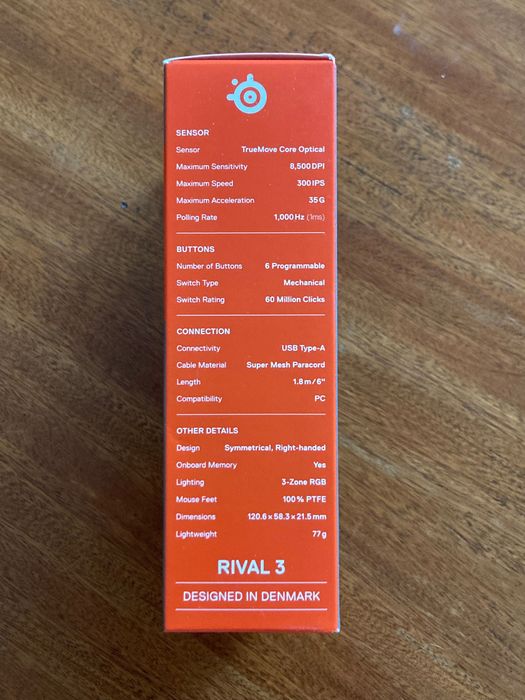 Myszka komputerowa SteelSeries Rival 3 Gen 2