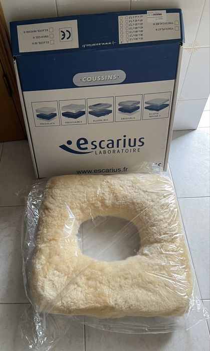 Almofada anti-escaras quadrada, premium em pele de cordeiro,49x49x75