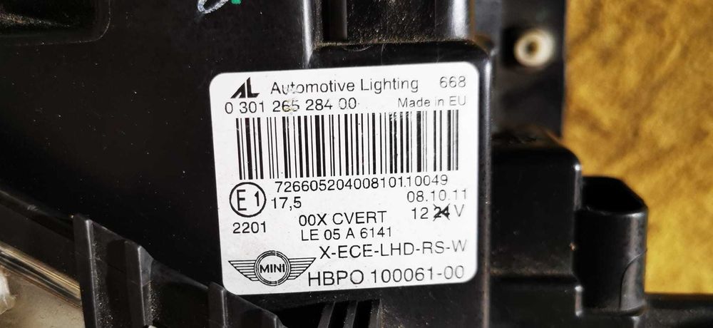 OKAZJA Mini Cooper R55/R56 lampa prawa przód XENON skrętny ORYGINAŁ EU