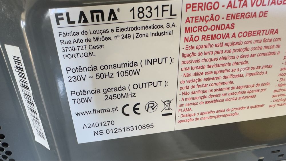 Microondas espelhado
