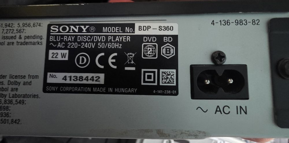 DVD Проигрыватель blu-ray sony bdp-s360