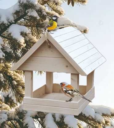 Karmnik dla ptaków GIGANT, Impregnowany 60X50X50.