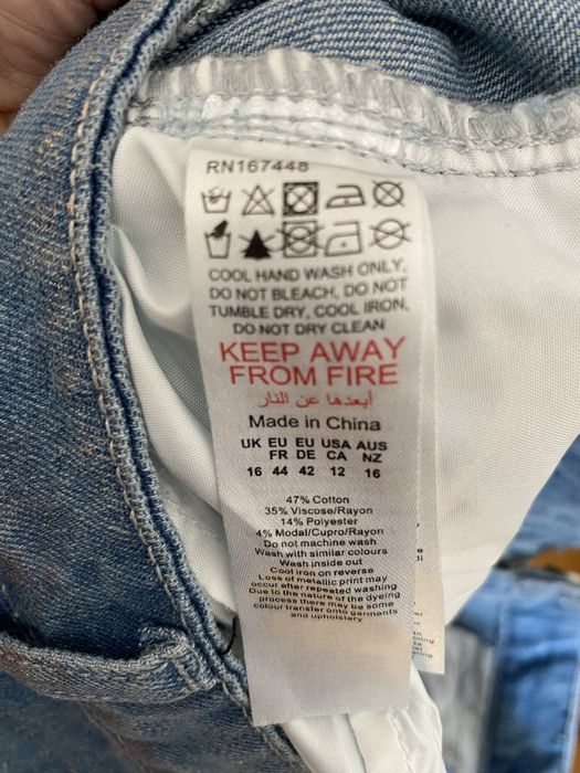 Spodnica jeans maxi nowa z metka rozmiar 16