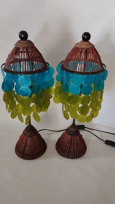Conjunto de candeeiros de mesa de cabeceira