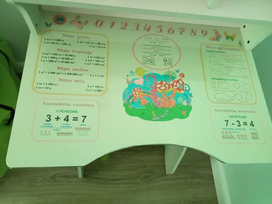 Стіл та стільчик 2-5 років / три положення розкладання / новий