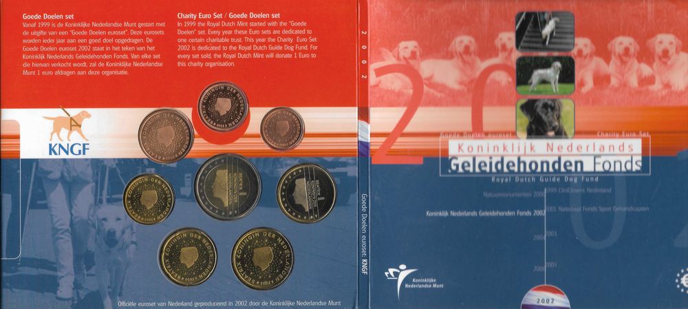 Holanda 2002 - Carteira em euros.