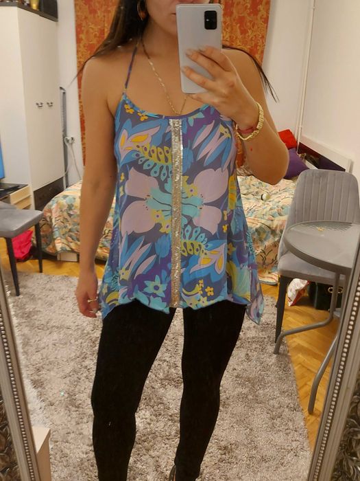 Letnia niebieska bluzka River Island rozm. M