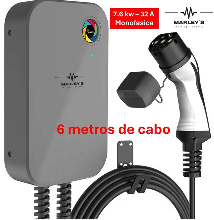 Wallbox Carregador Parede - 7.6 kw - 32A - 6 METROS CABO