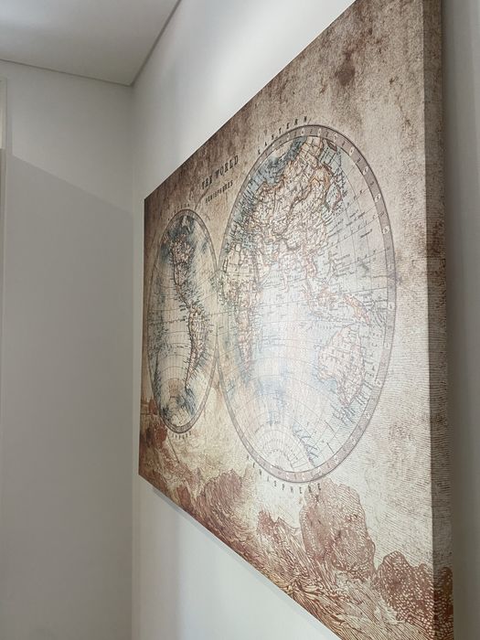 Printed World Map64740138397314122