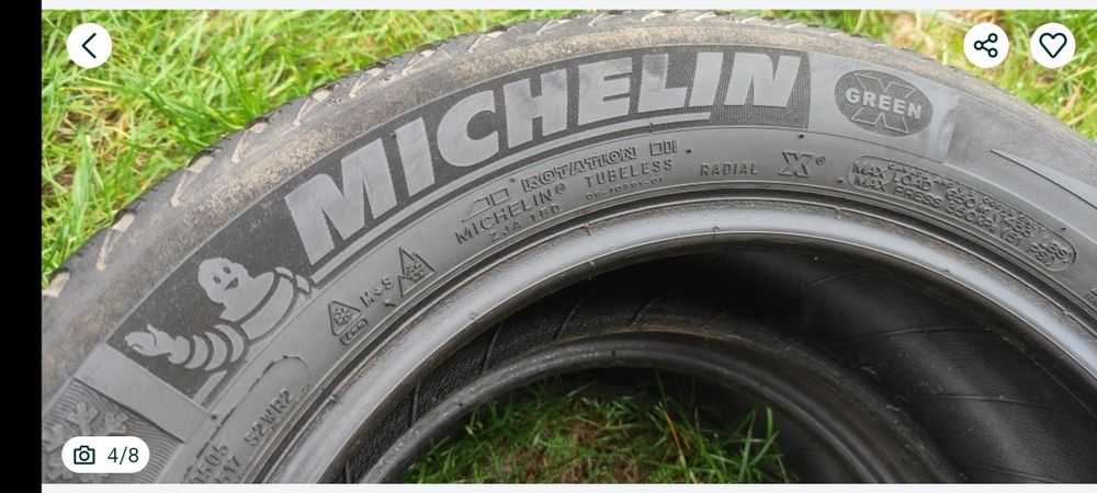 Opony zimowe 5mm 215/55/16 Michelin N