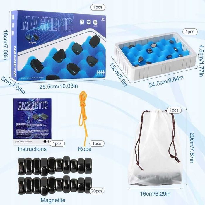 Kamienie Magnetyczne Gra Rodzinna Strategiczna w Szachy