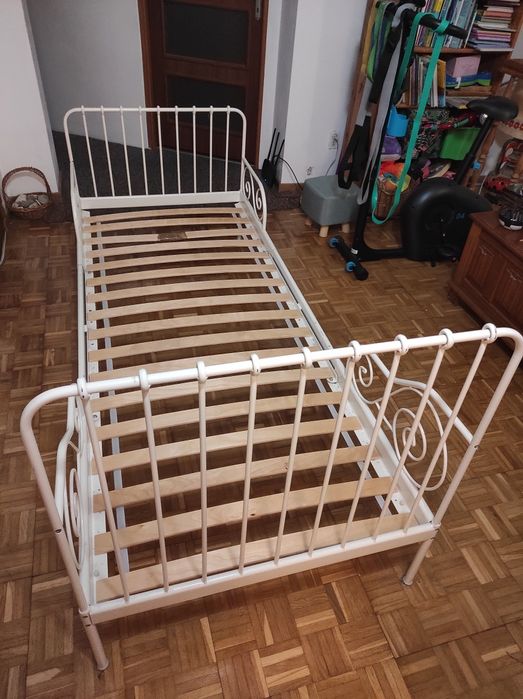 Łóżko 80x200 białe metalowe lekkie