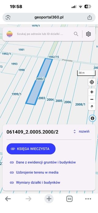 Piękna działka w spokojnej okolicy.