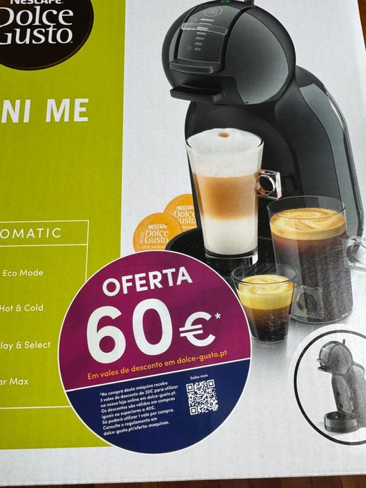 Dolce Gusto Krups Mini Me nova + 60€ em cápsulas