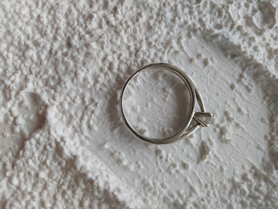 Каблучка з діамантом 0.2 карата, кольцо , платинове кільце ,