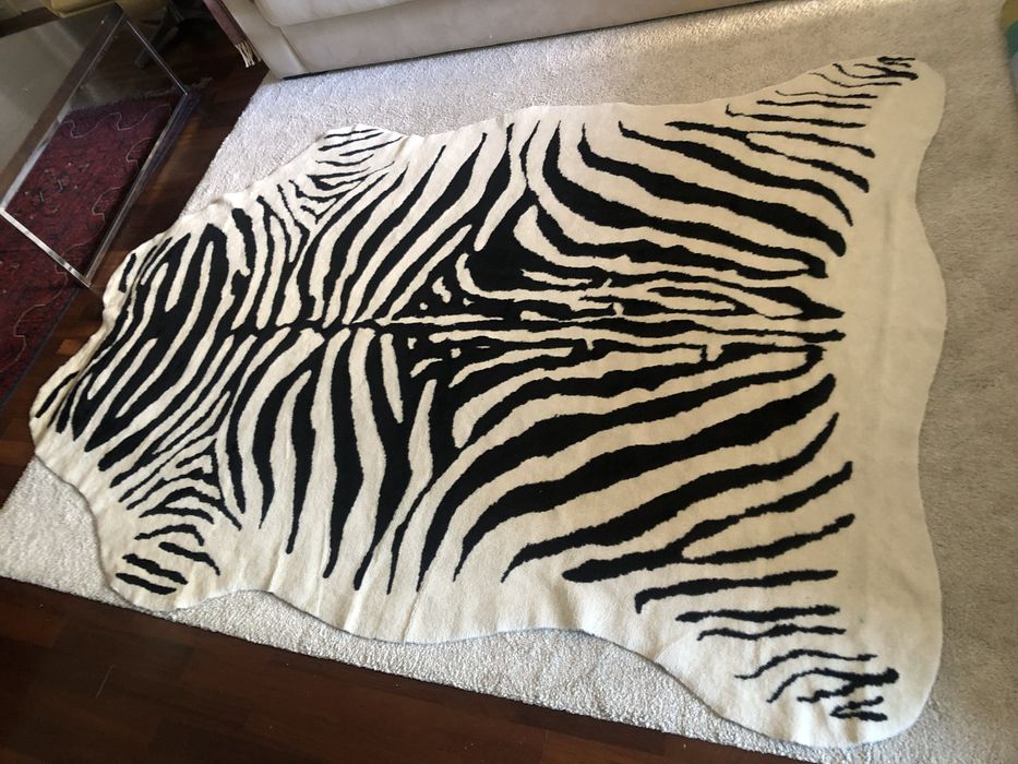 Tapete imitação pele de zebra