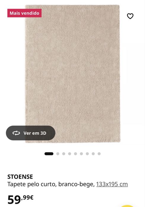 Tapete IKEA stoense. Nunca usado.