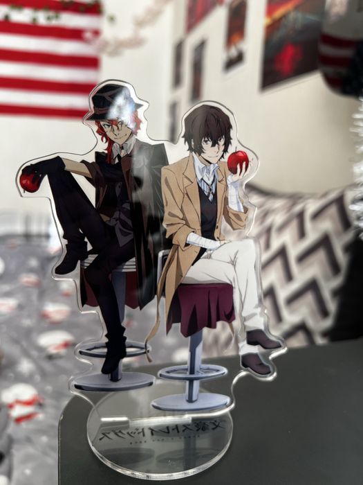 Акрилова фігурка 15 см Дазая і Чуї з аніме «бродячі пси»