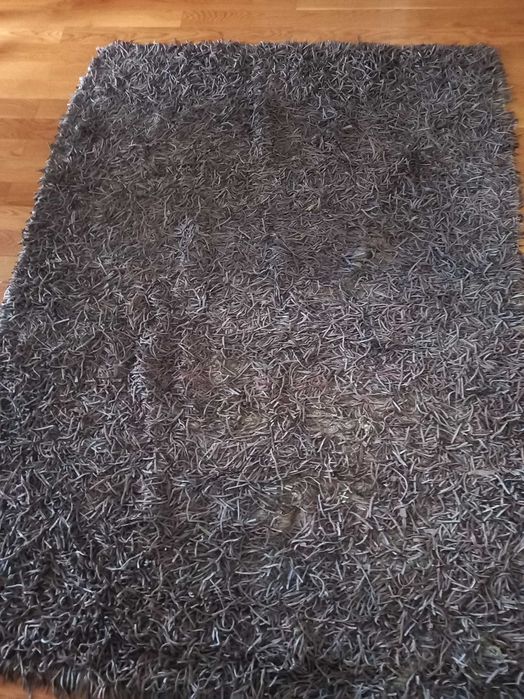 Brown Leather Rug 210×150