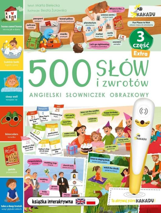 500 słów i zwrotów EXTRA. Angielski słowniczek.