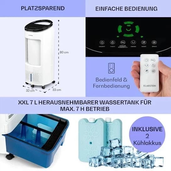 Охолоджувач повітря Klarstein IceWind Plus Smart