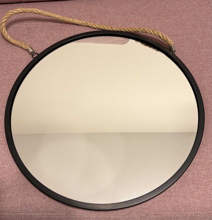 Lustro okrągłe na sznurze 40 cm