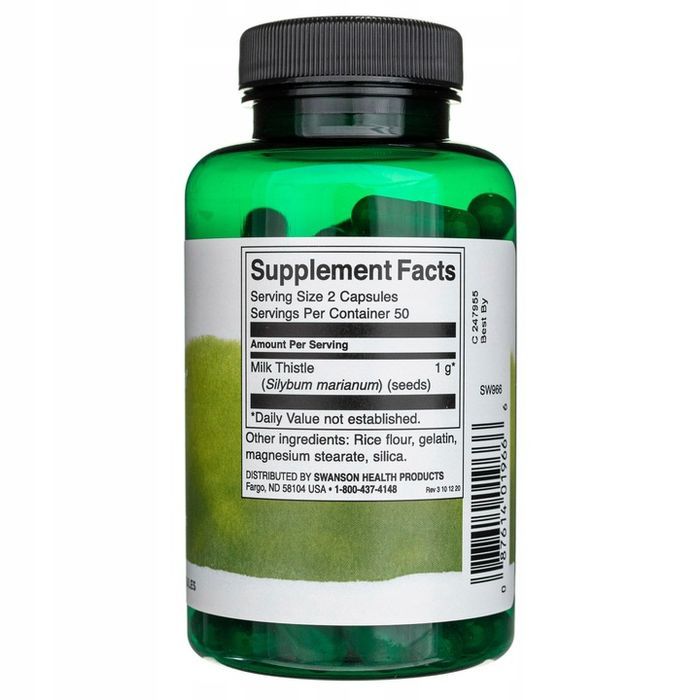 swanson ostropest plamisty milk thistle 100k detox wsparcie wątroby