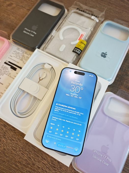 iPhone 17 Pro 6.3" 256GB Branco Seminovo(Usado 1 dia) C/Garantia Aceito Retomas