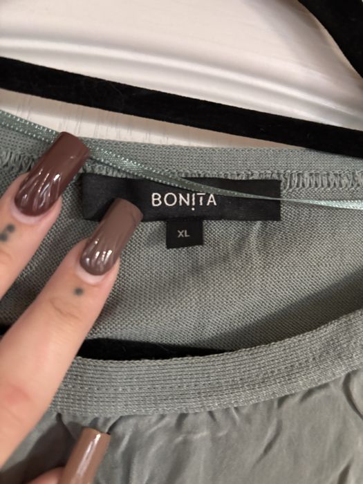 Zielona bluzka sweterek rękaw 3/4 XL