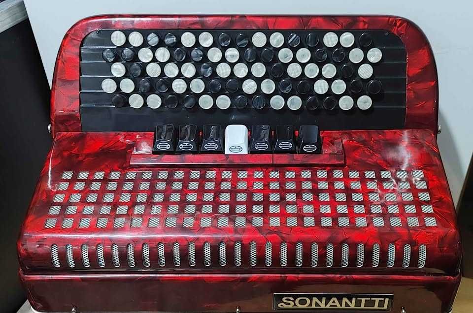 Acordeão de botões 120 baixos novo com garantia