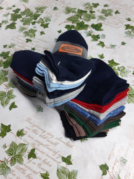 14 pares de meias curtas em algodão, menino e menina
