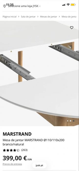 Mesa de jantar extensivel