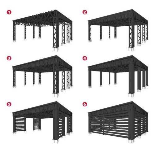 Carport S1 / Wiata / Pergola - w technologii LGS do samodzielnego montażu – 36 m²