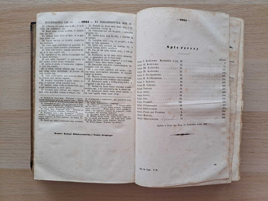 1862 rok. Biblia Łacińsko-Polska X. Jakóba Wujka. Tom II
