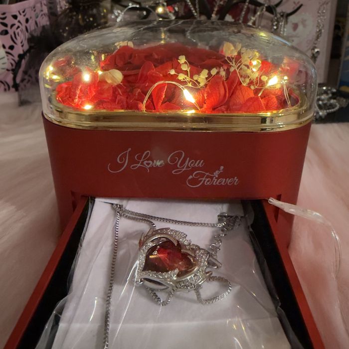 Подарунковий набір «Вічна роза» + кулон / шкатулка «Вечная роза»