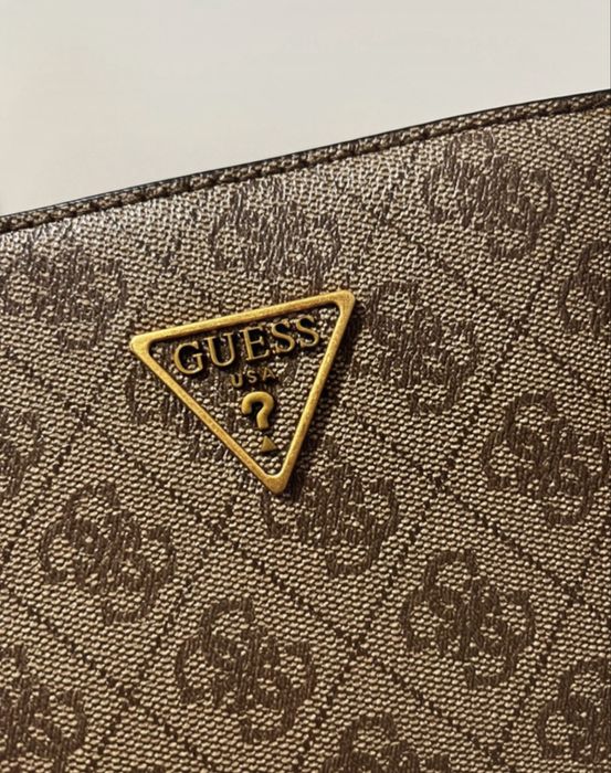 Torebka beżowa guess shopper monogram