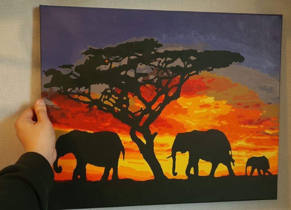 Картина намальована  40х50 - Саванна