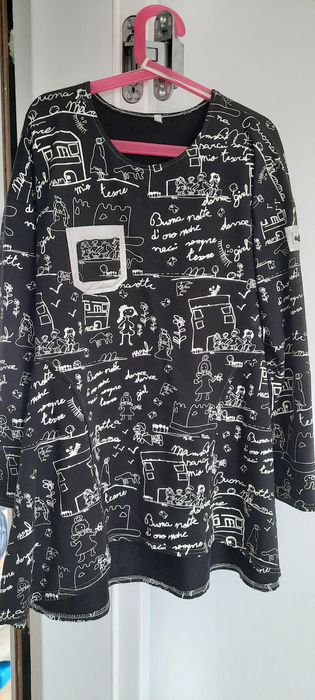 Czarno-biała tunika Dlatego! R. 152