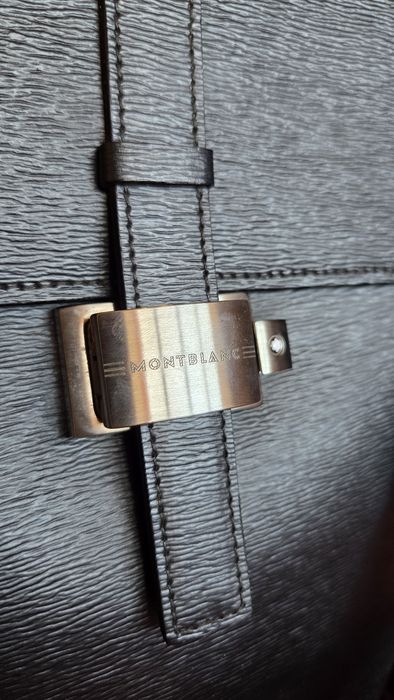 Мужская кожаная сумка Montblanc мессенджер оригинал