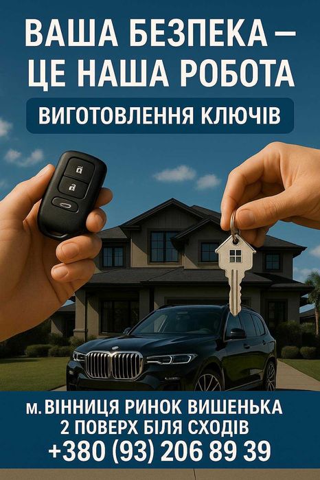 Дублікати ключів (квартирних,авто і тд)