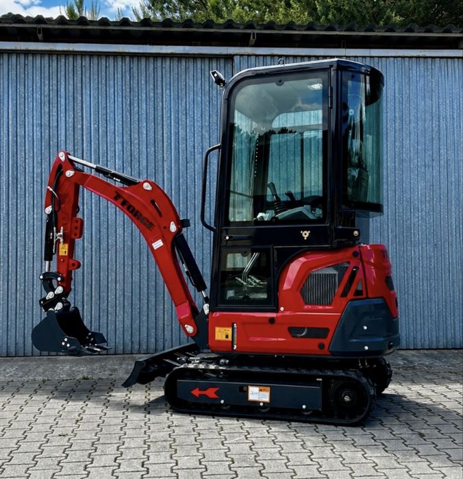 2026! NOWA Minikoparka TFORCE T18 1800kg FULL WYPOSAŻENIE MOCNA 25KM DIESEL 3-Cylindry